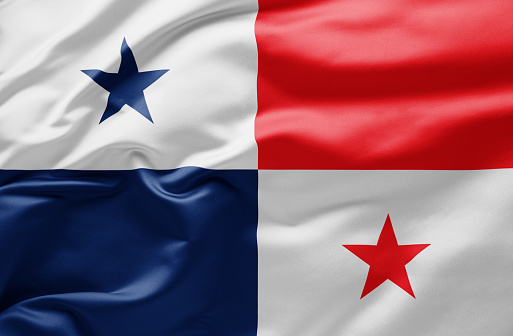 Waving national flag of Panama