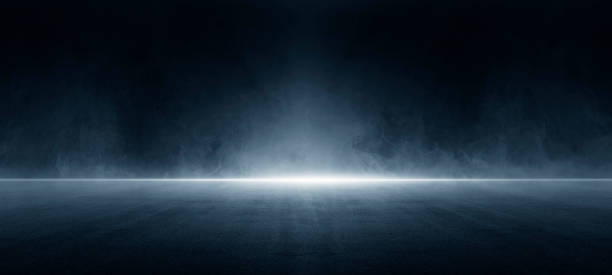 istock A dark empty street, dark blue background, an empty dark scene, neon light, spotlights The asphalt floor and studio room with smoke float up the interior texture. night view 1413427209
