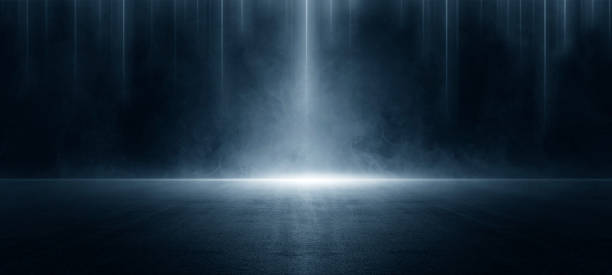 istock A dark empty street, dark blue background, an empty dark scene, neon light, spotlights The asphalt floor and studio room with smoke float up the interior texture. night view 1413427215
