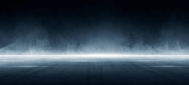 istock A dark empty street, dark blue background, an empty dark scene, neon light, spotlights The asphalt floor and studio room with smoke float up the interior texture. night view 1413427229