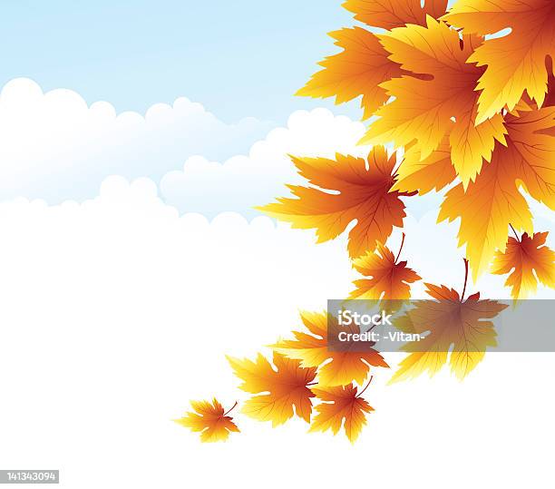 Autumn Листья — стоковая векторная графика и другие изображения на тему Абстрактный - Абстрактный, Без людей, Векторная графика
