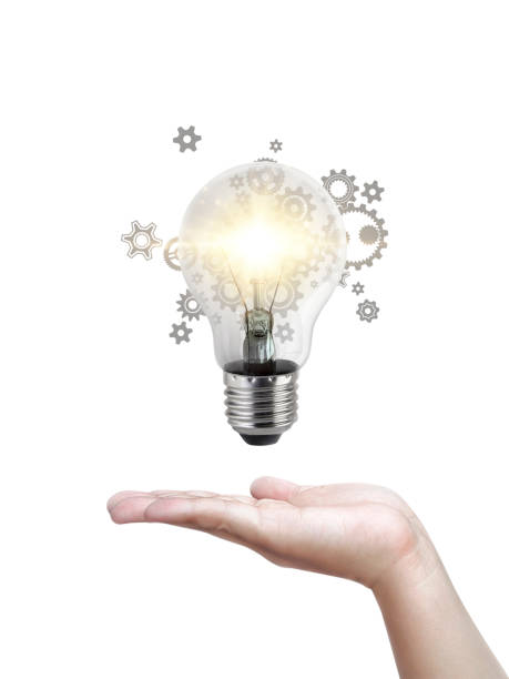 istock Light bulb in, new ideas with innovative technology and creativity. creative idea with sparkling light bulbs 1413437161