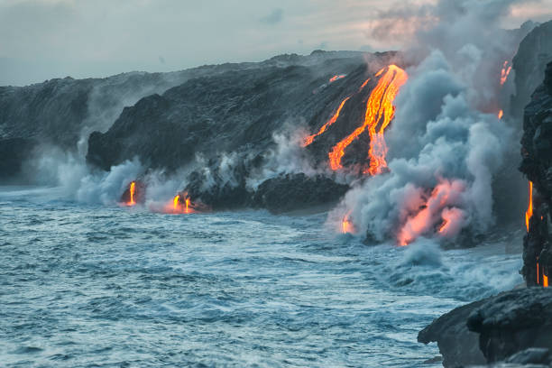 istock Sunset on Kilauea Eruption 1413438029