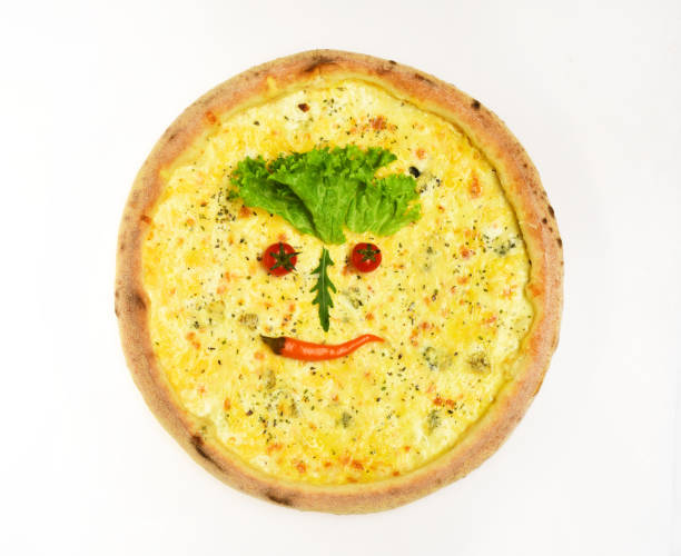 istock Four cheeses pizza with crunchy edges. Pizza with mozzarella 1413438607