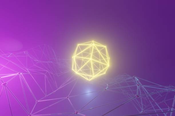 istock Wave with connecting dots and lines. Futuristic blue dots background with a dynamic wave. 3d rendering illustration. Abstract creative futuristic background. 1413438731