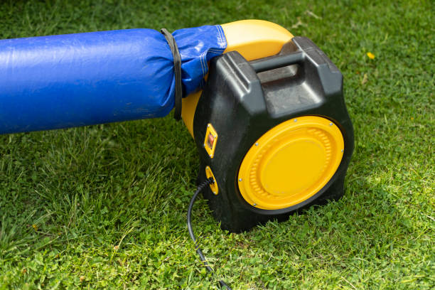 istock Electric trampoline pump. Air generator. Turbine on rubber casing. 1413438759
