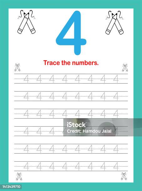 Number Letter Racing Letter And Number Tracing Workbook Stock Illustration - Download Image ...