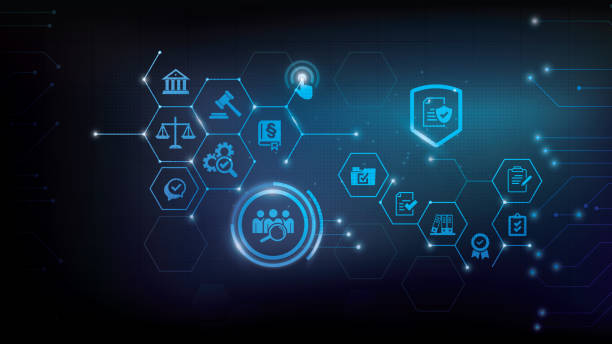 istock compliance icon concept: corporate mission or compliance policy or ethical management values connected icons 1413441453