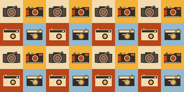 Camera Patterned Background Cameras Pattern Background Stock Illustration - Download Image Now ...