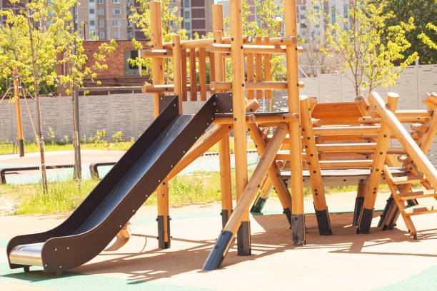 istock Modern children's playground for outdoor games. 1413448310