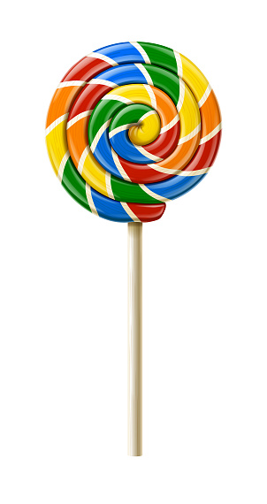 Lollipop Candy. Candy on a stick. Vector illustration.