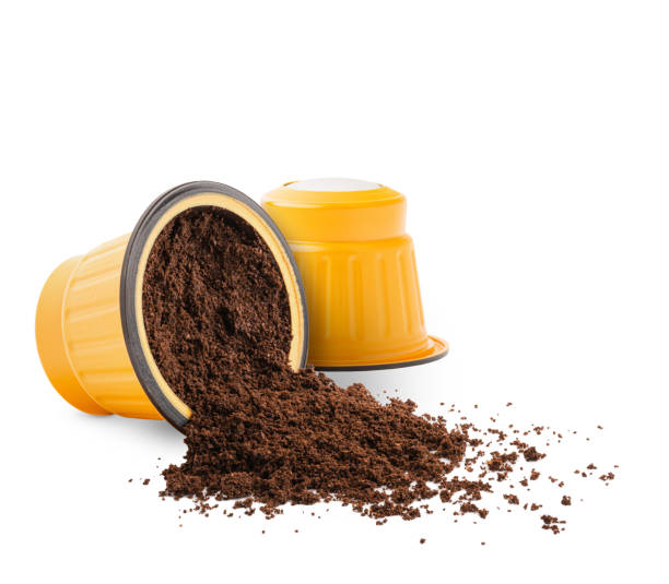 istock Coffee capsules isolated on white background 1413453823