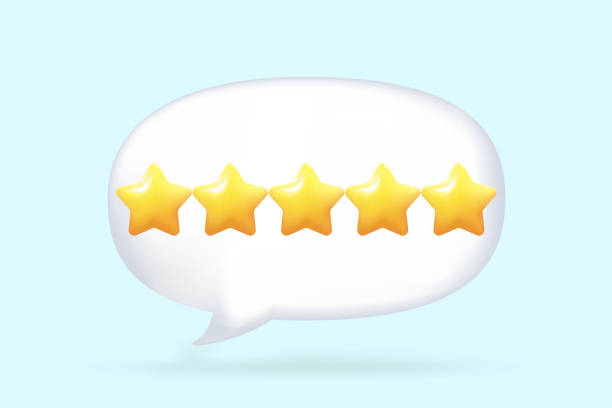 istock Bubble five yellow stars glossy colors. Achievements for games. Customer rating feedback concept from client about employee of website. Realistic 3d design. Vector for mobile applications. 1413455170