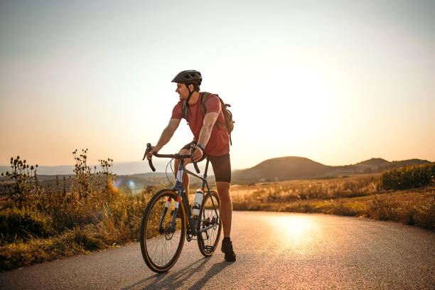 istock Cyclist on his daily route 1413458727