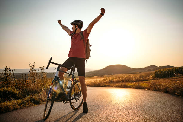 istock Cyclist on his daily route 1413458774