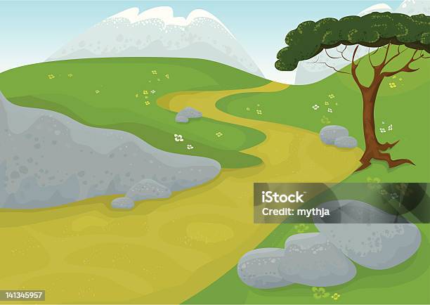 Vector Paisagem - Arte vetorial de stock e mais imagens de Ajardinado - Ajardinado, Ao Ar Livre, Azul