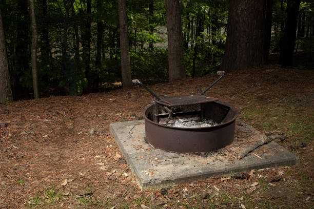 istock Campfire grill that needs to be lit 1413460172