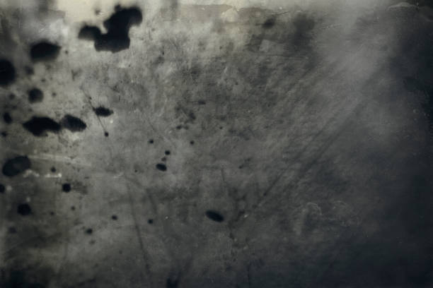 istock Old splattered gray filmstrip texture background 1413461626