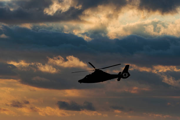 istock U.S. Coast Guard Helicopter on Patrol 1413461673