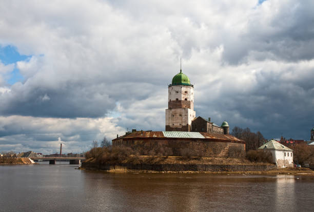 Vyborg Castle stock photo