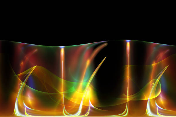 waves, abstract modern background - sound wave flash imagens e fotografias de stock