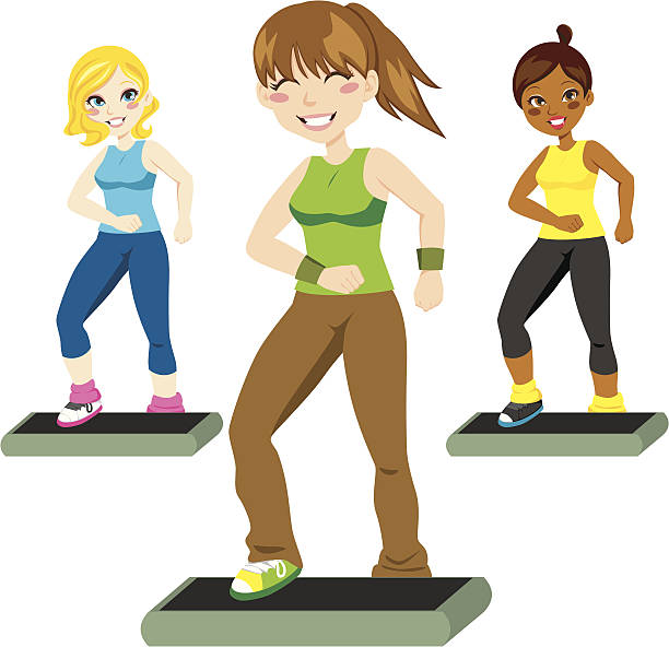 Catton Step Step Aerobics Cartoon