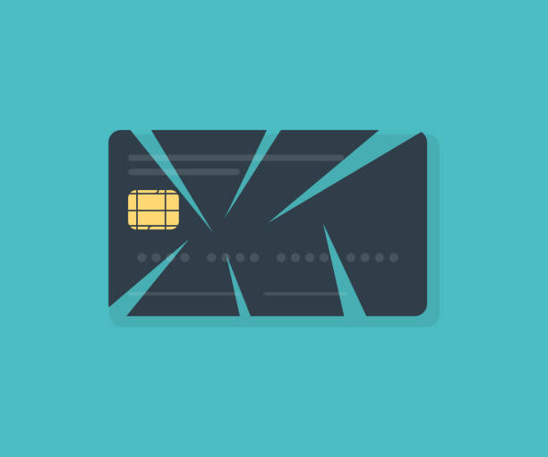 istock The collapse of the banking system. Economic crisis. Cut credit card vector design and illustration. 1413481537