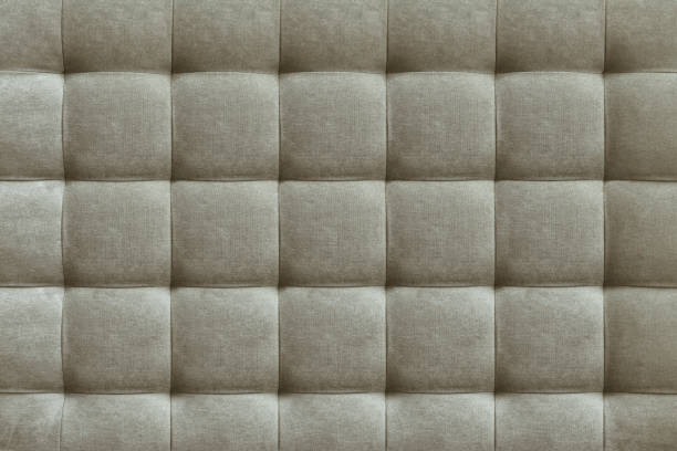 istock Gray suede leather background, classic checkered pattern for furniture, wall, headboard 1413493432