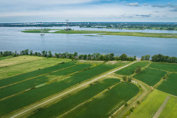 istock Aerial view of agricultural fields 1413495538