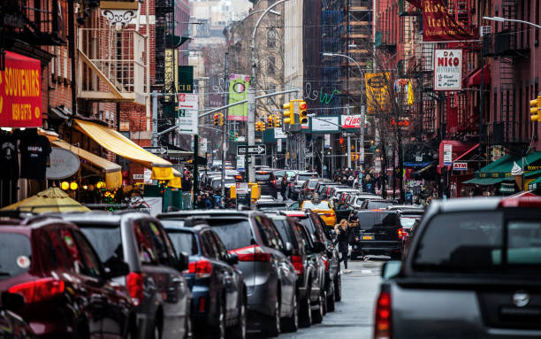Streets of Manhattan, New York City stock photo