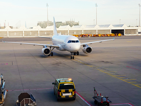 a plane at munich airport