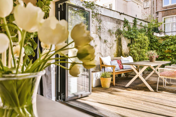 istock Trendy outdoor veranda 1413502721