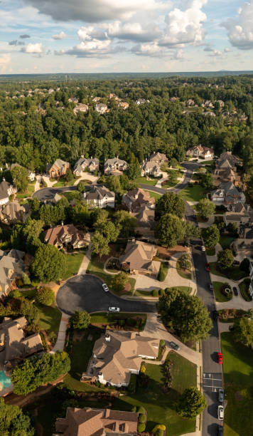 istock Aerial view of an upscale subdivision 1413502873