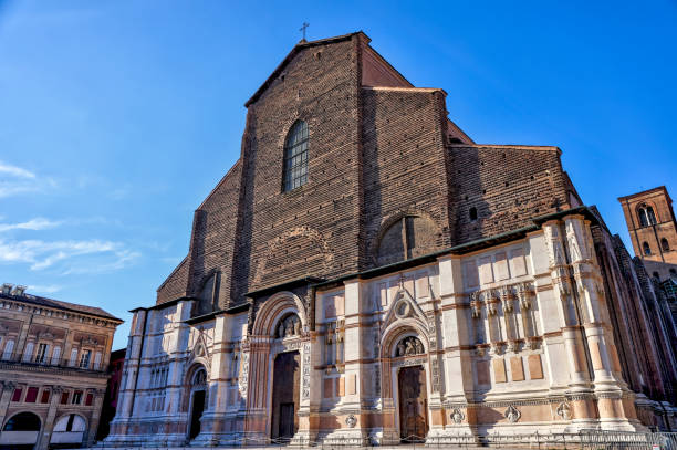 Exterior of the Basilica di San Petronio stock photo