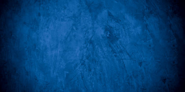 istock Old wall pattern texture cement blue dark abstract  blue color design are light with black gradient background. 1413503832