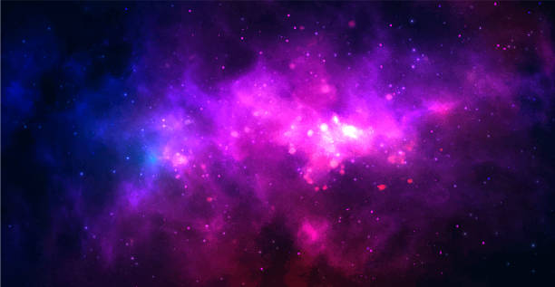 istock Vector cosmic illustration. Beautiful colorful space background. Watercolor Cosmos 1413506073