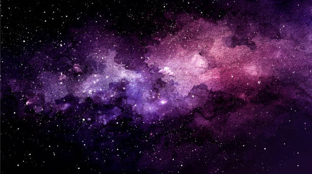 istock Vector cosmic illustration. Beautiful colorful space background. Watercolor Cosmos 1413506086