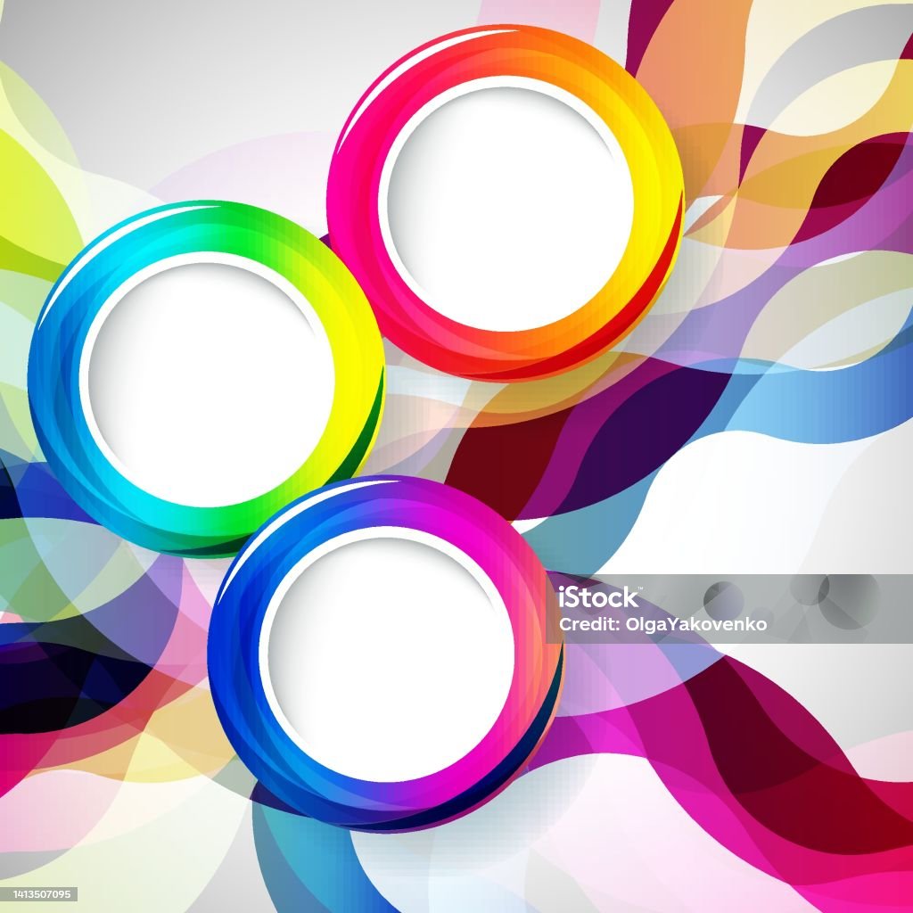 Coloured Rounded Background Frame Abstract Background With Round Frames Stock Illustration - Download ...