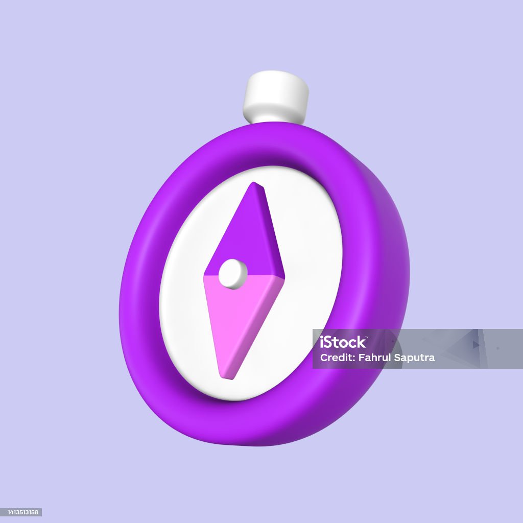 Compass Graph Side View 3d Compass Illustration Side View Stock Photo - Download Image Now ...