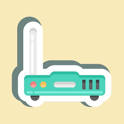 Technicolour Router Sticker Sticker Router Suitable For Computer Components Symbol Simple Design ...
