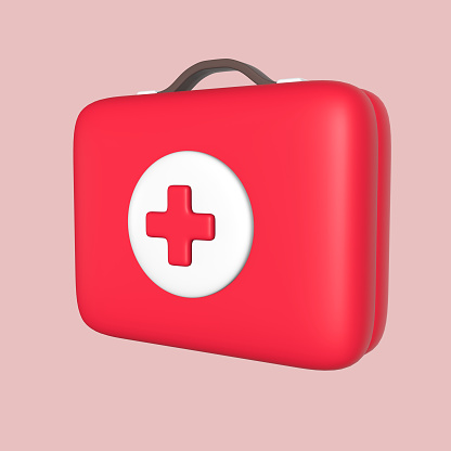 3D Stylized First Aid Kit Illustration