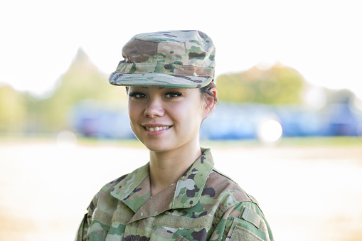 Portrait of Military Personnel smiling