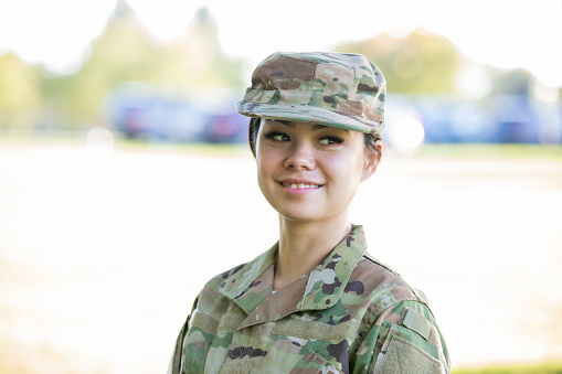 Portrait of Active Duty Military Personnel smiling