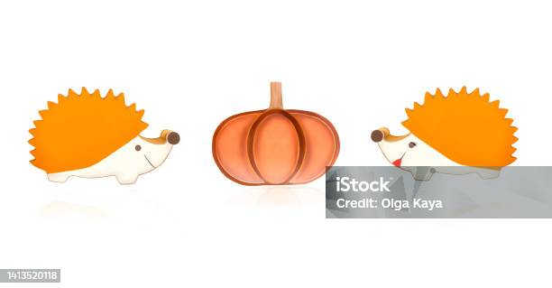 Autumn Decor Stock Photo - Download Image Now - Autumn, Cartoon, Celebration