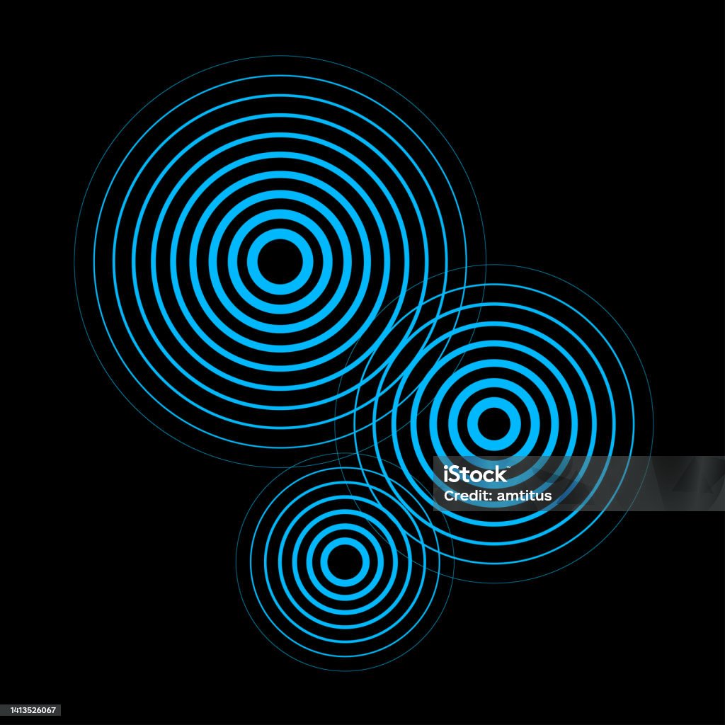Wireless Ripples Art Pattern Ripples Group Stock Illustration - Download Image Now - Wireless ...