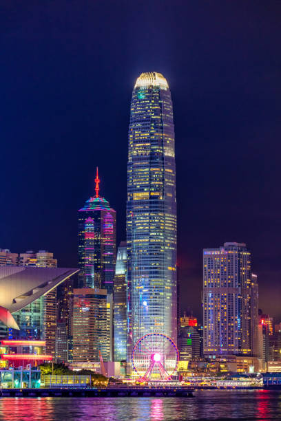 istock Central District of Hong Kong at night. 1413533683