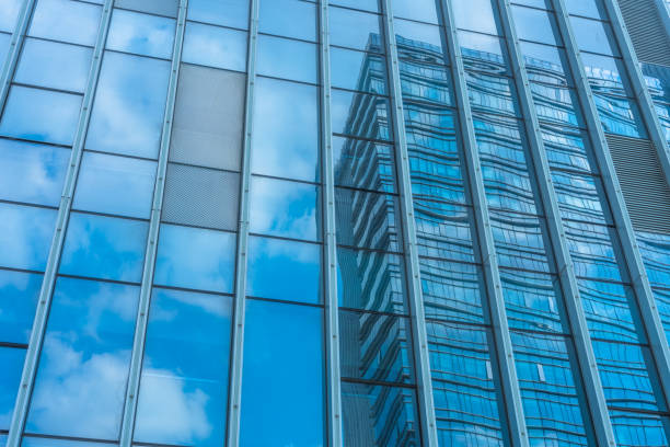 istock Urban abstract - windowed corner of office building 1413538168