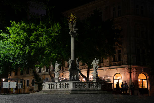 istock Bratislava old town by night 1413539625