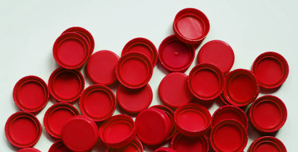 istock Plastic cap isolated on white background. Recycle material concept. 1413542697