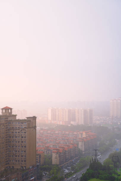 istock Rainy day at dusk, modern city 1413543958